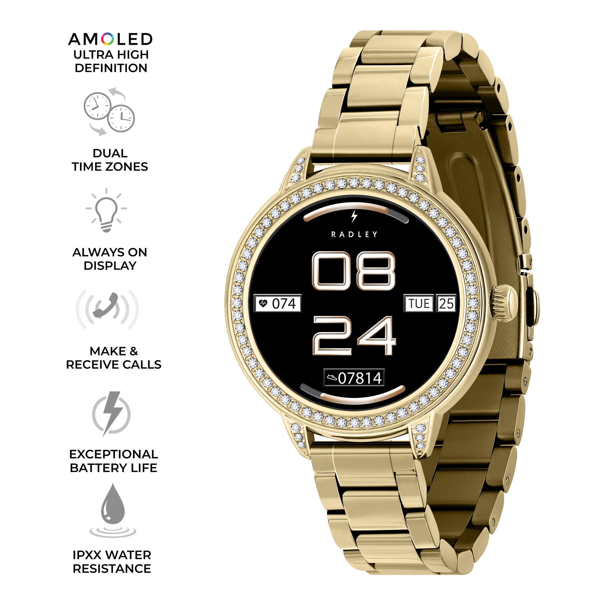 RADLEY Smart Series 33 Amoled HD Smart Watch for Women with 100+ Sports Modes, Heart Rate, Step Counter, IP68 - Image 4