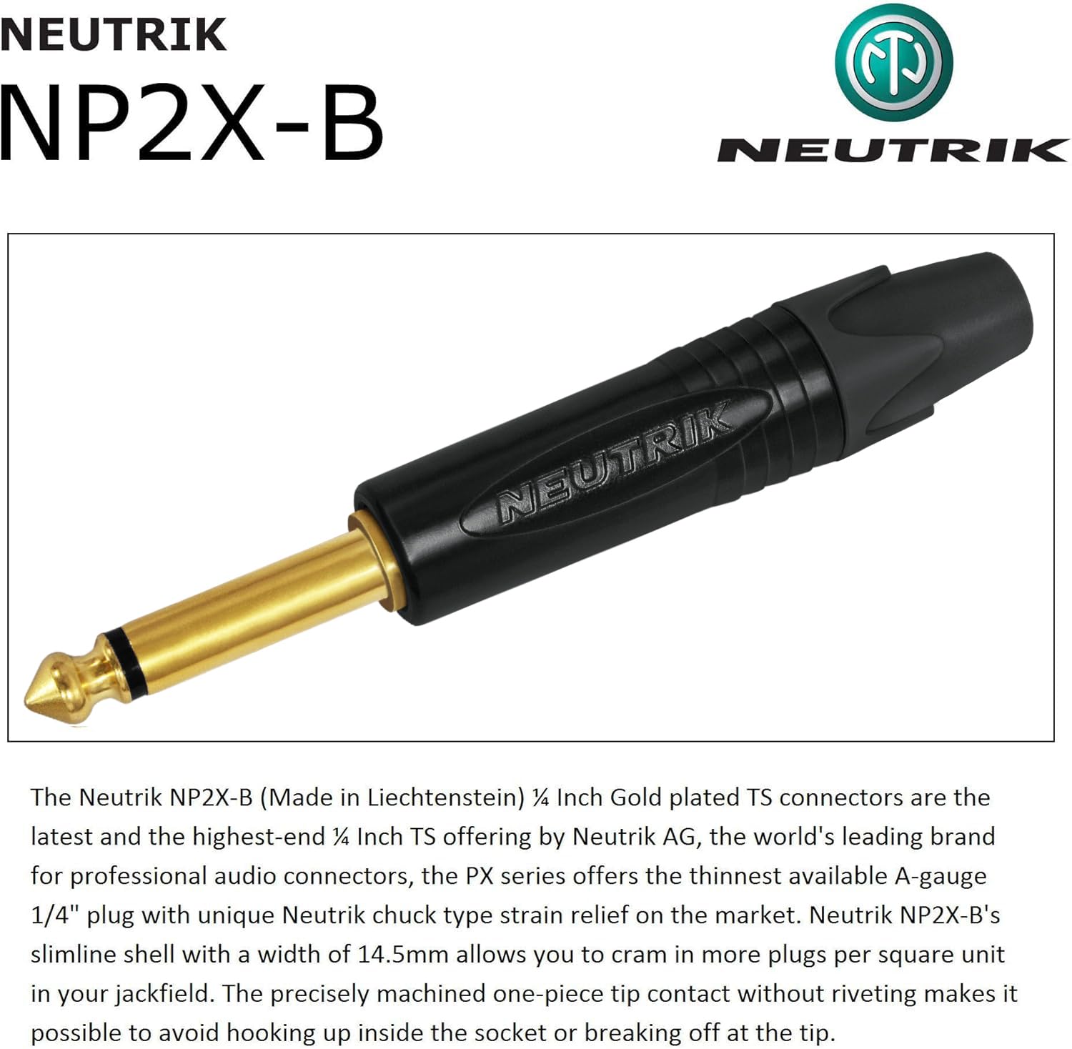 WBC-PRO-Guitarra de 30 pies – 20 AWG – Baja tapa (18pF/ft) – Grado profesional – a base de grafito – Cable de instrumento de guitarra de doble blindaje con Neutrik recto – ángulo (SilentPLUG) ¼