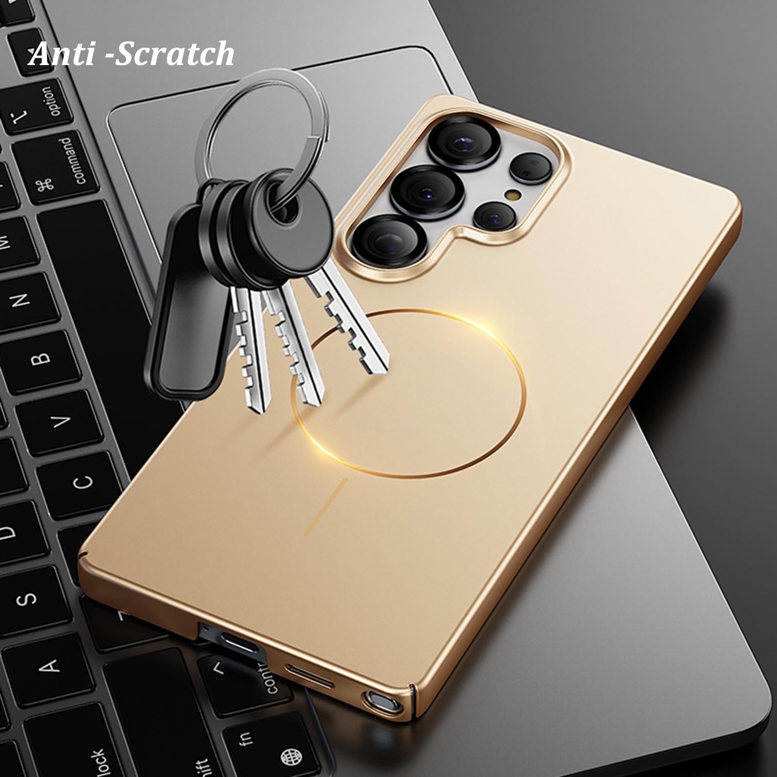 Stylowe etui do Samsung Galaxy S25 Ultra/S25 Plus/S25, kompleksowa ochrona aparatu, tylna magnetyczna osłona z przyssawką, bezprzewodowe ładowanie, smukłe etui, zielone, S25