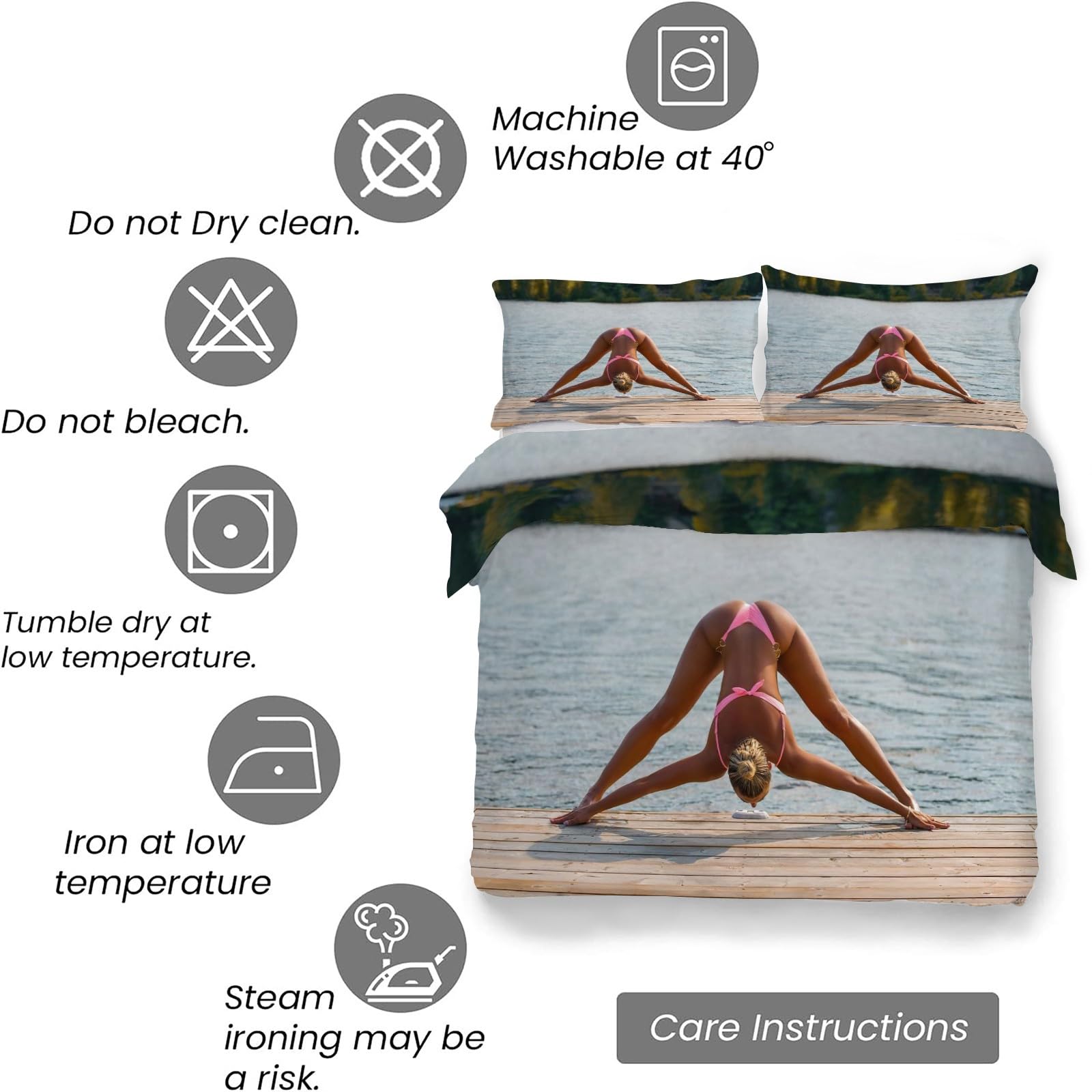 Housse de couette 200x200 cm + 2 taies d'oreiller 65x65 cm Coton Only - Housse D Housse de couette 200x200 cm + 2 taies d'oreiller 65x65 cm Coton Only - Housse D