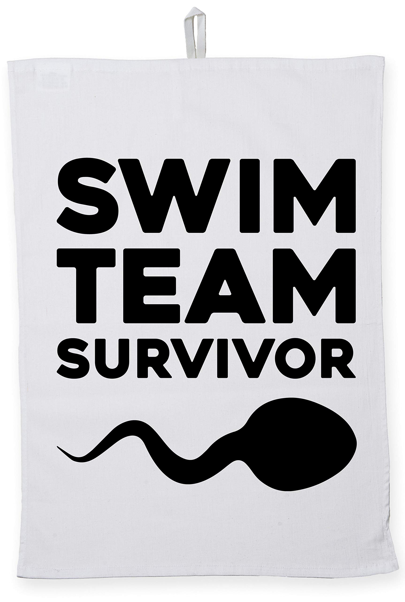 Hippowarehouse Swim team survivor Tea Towel Eco Printed Dish Cloth Kitchen accessory 50cmx70cm 100% Cotton