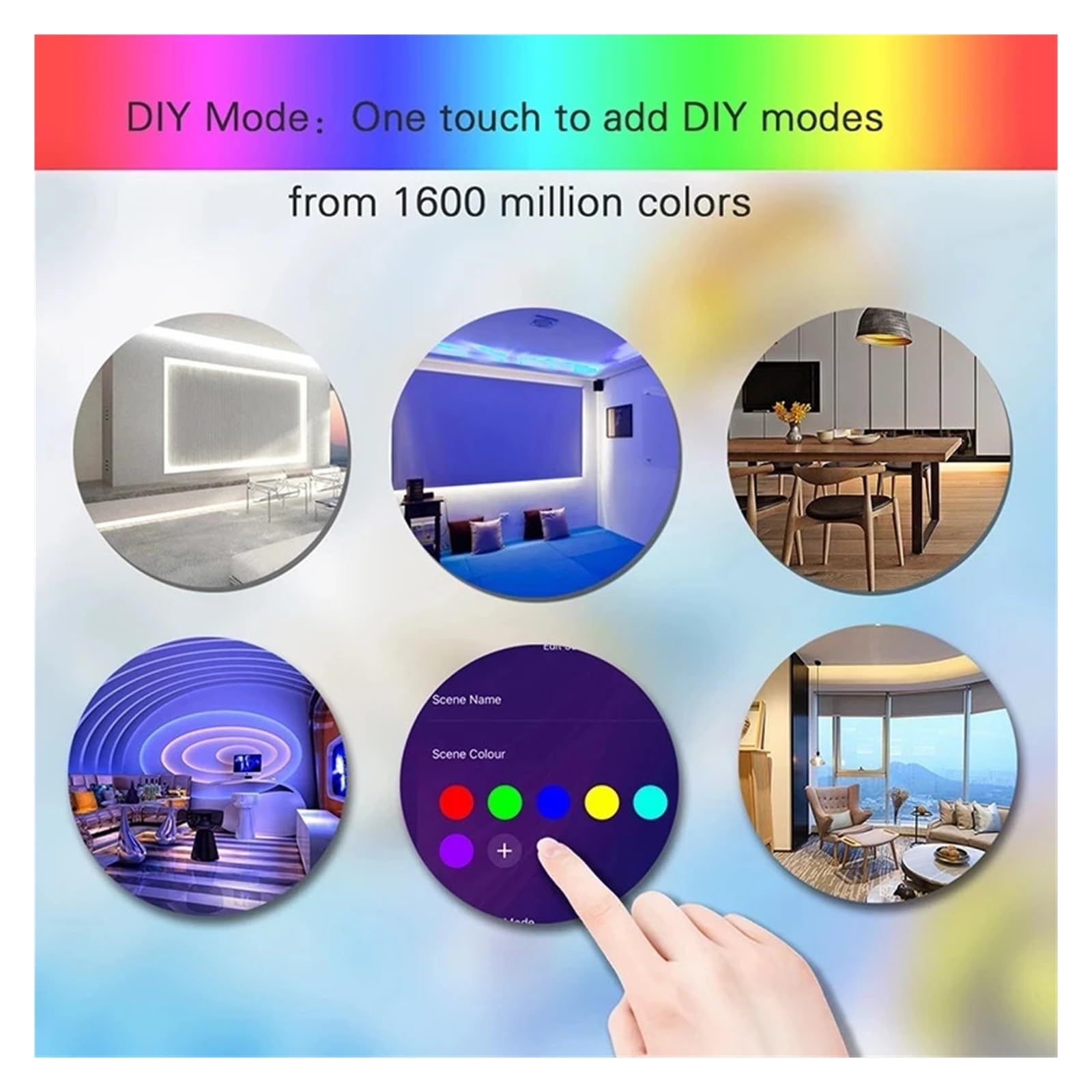 Controlador LED Inteligente WiFi Remoto Tuya, 24 Teclas, 44 Teclas, Control Remoto por Infrarrojos, DC12-24V Adecuado for Tira de Luces LED RGB 2835 5050 (Color : WiFi RGB 24key IR)