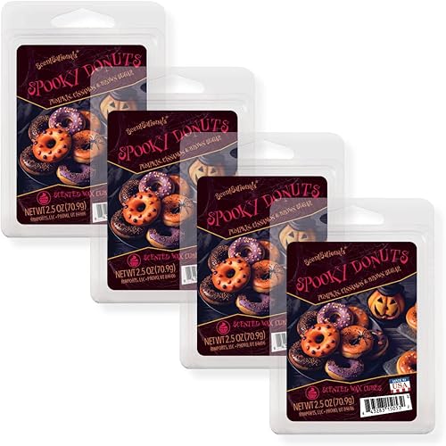Miniatura 1 de Scentsationals Fragancia de cera perfumada para derretir  Aromas de Halloween  Paquete de cubos de cera, tarta calentadora para el hogar, barra de