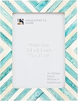 Vista 61 de Marco de fotos chic madreperla hecho a mano vintage 4x6 gris