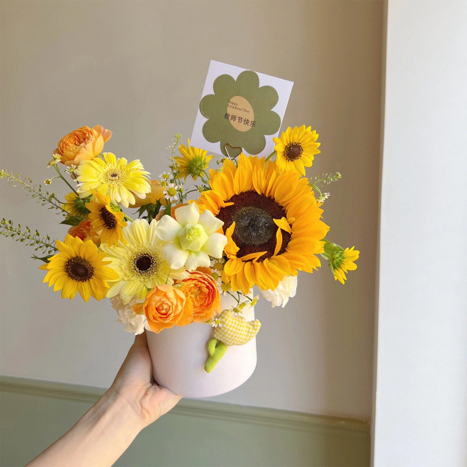 Flower Box Round Rose Bouquet Bucket Boxes Wedding Party Table Decorations Packaging Valentine Day