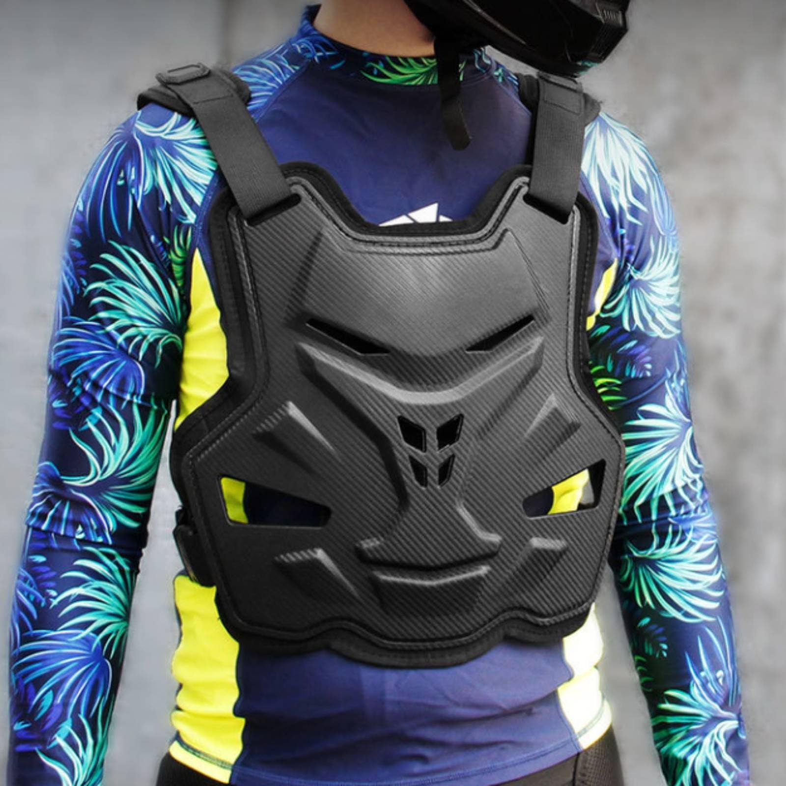 Armatura Torace con Protezione Doppia Strato, Pettorina Motocross Resistente Agli Urti, Imbottitura Fibbie Regolabili, Ventilazione Ergonomica, Adatto per Ciclismo Motocross Motociclismo