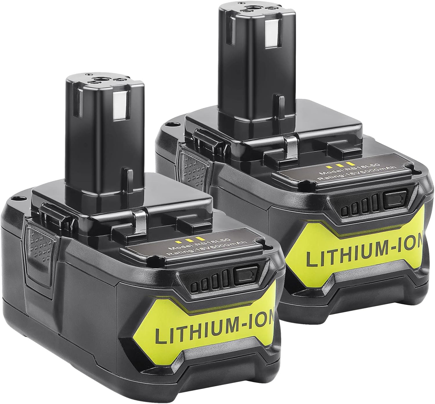 2 Pack 5.0Ah 18V Replacement Battery for Ryobi One+ Cordless Tool