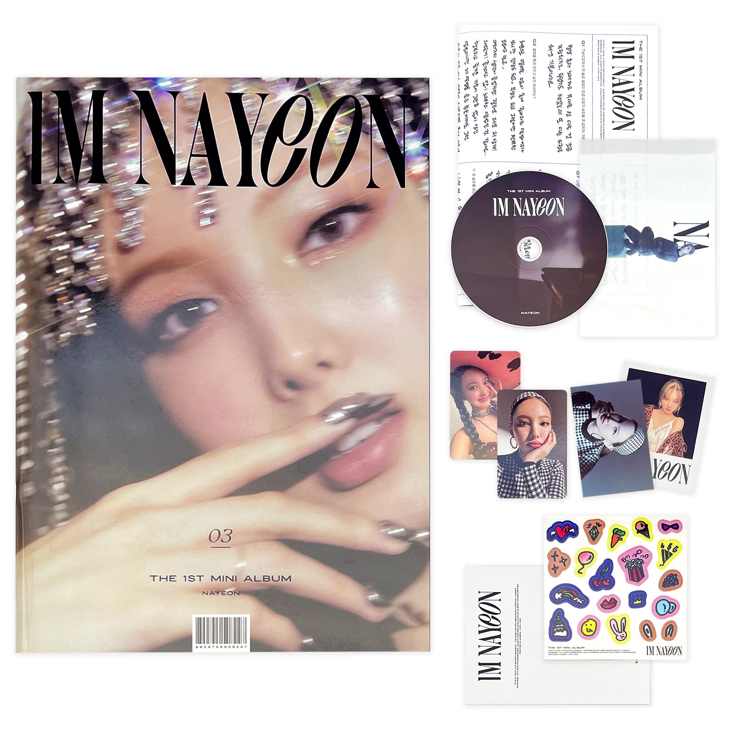 NAYEON - 1st Mini album [IM NAYEON](YEON Ver.)Photobook+CD-R+Envelope+Polaroid Photocard+Clear Postcard+Business Card+Interview Poster+Photocard+Photocard Holder+DIY Sticker+Poster+2 Extra Photocards