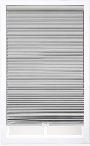 DEZ FURNISHINGS Persiana opaca inalámbrica de 1.5 pulgadas, ahorro de energía, 22 pulgadas de ancho x 48 pulgadas de alto, nube gris
