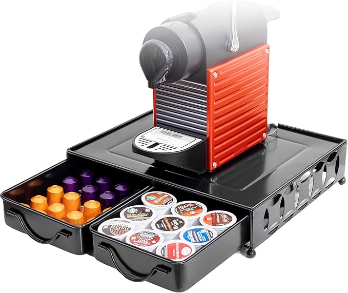 Coffee Vertuo Pod Holder, Capsules Stand Storage Drawer for
