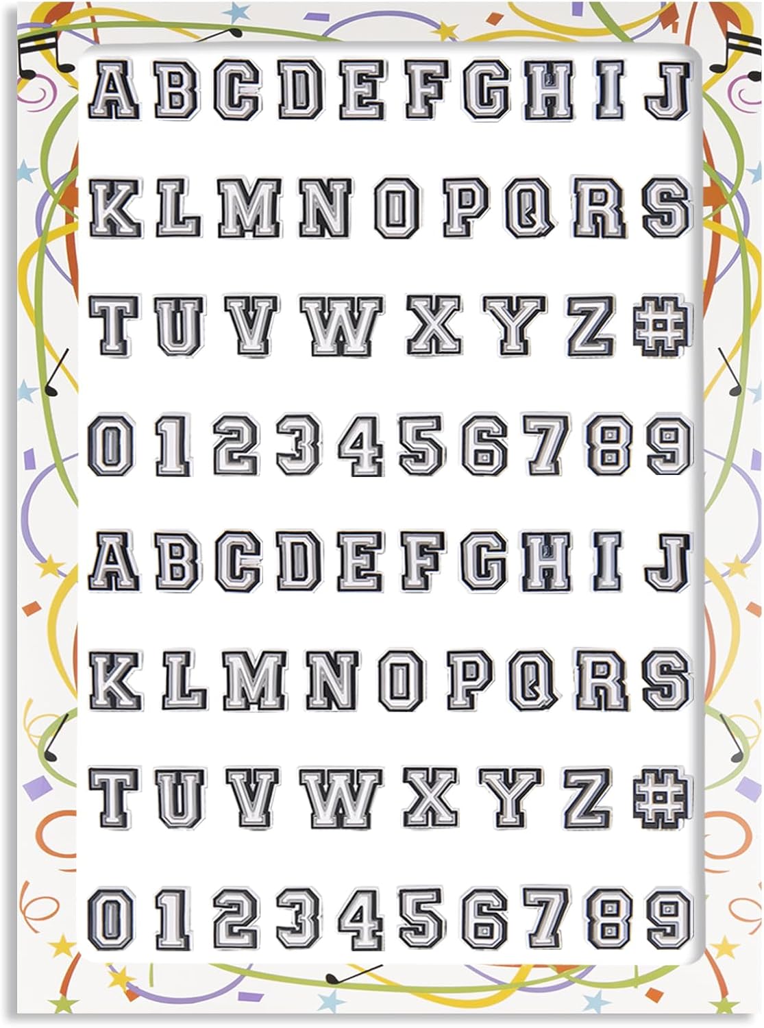 CUNUEN 74 Pcs Letter Number Charms for Clogs Shoe Decoration