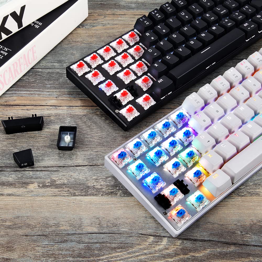 Amazon.co.jp: Explopur CK62 61キーRGBメカニカルキーボードUSB有線BT 