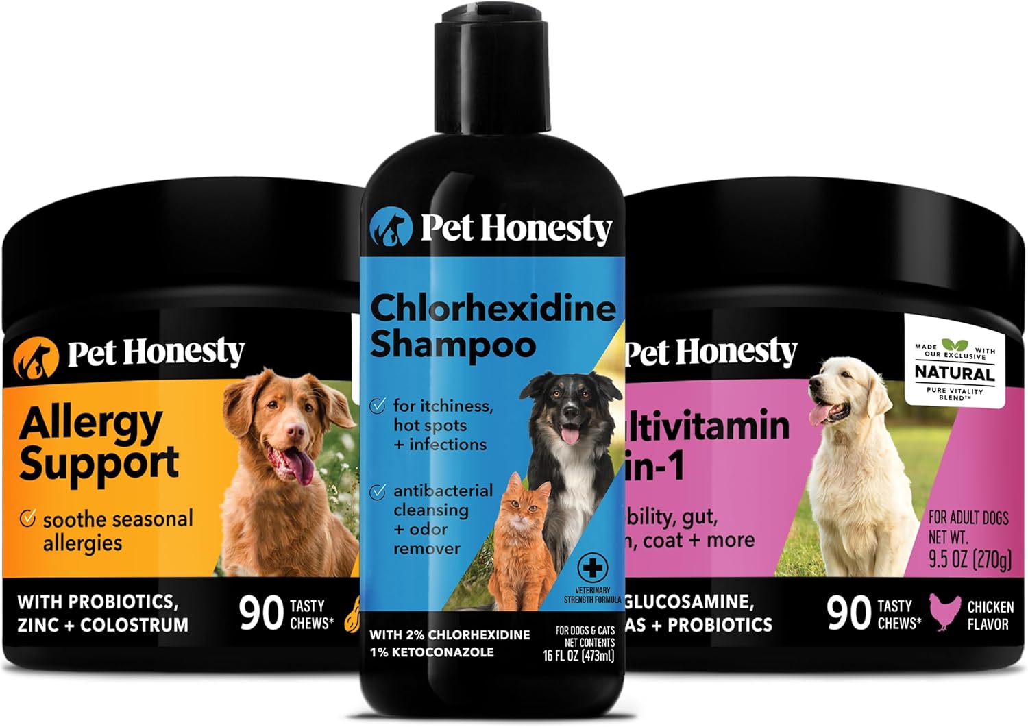 Pet Honesty Chlorhexidine Shampoo + Allergy Support
