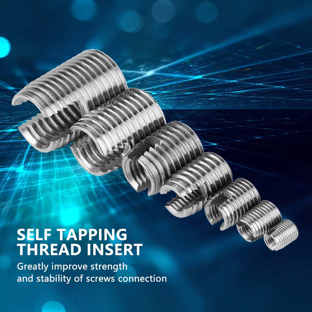 50 pcs Gewindeeinsätze 302 Edelstahl Innengewinde Selbstschneidende Gewindeeinsatz Set Gewinde Verstärken Repair Tool