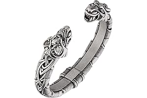 Viking Ring for Women - Adjustable Pewter Norse Arm Ring