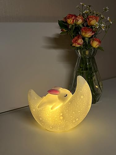 Miniatura 4 de Luz de la noche, Animal-Conejo En Forma Adorable Pequeño Vinilo Noche Luz Blanca