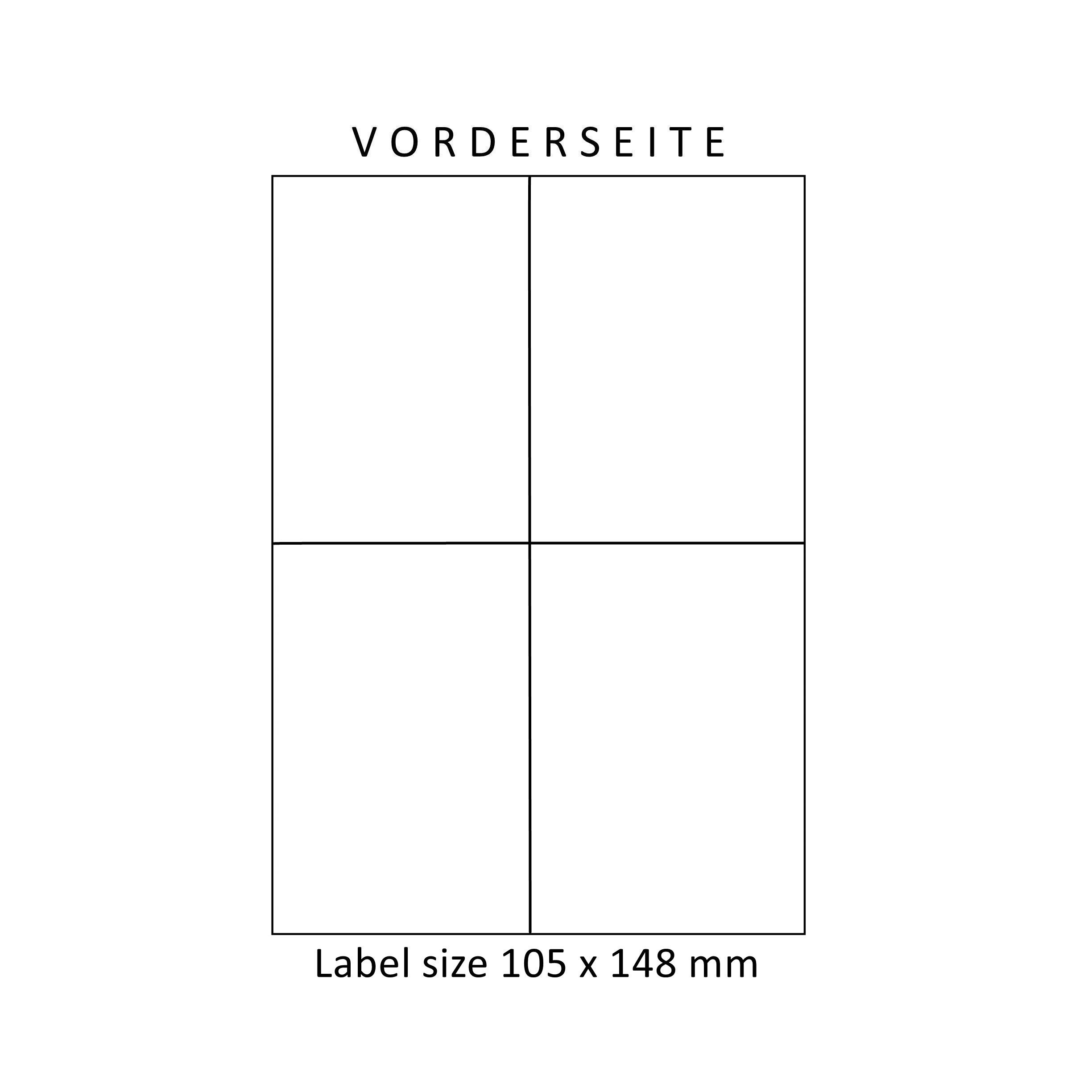 160 Étiquettes Laser En Polyester (Format 105 X 74 Mm) Sur 20