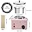 Portable Wax Warmer Machine for Painless Hair Removal, Women Men Professional Wax Heater with Adjustable Temperature Set, 20pcs Sticks (Pink - Single Pot)