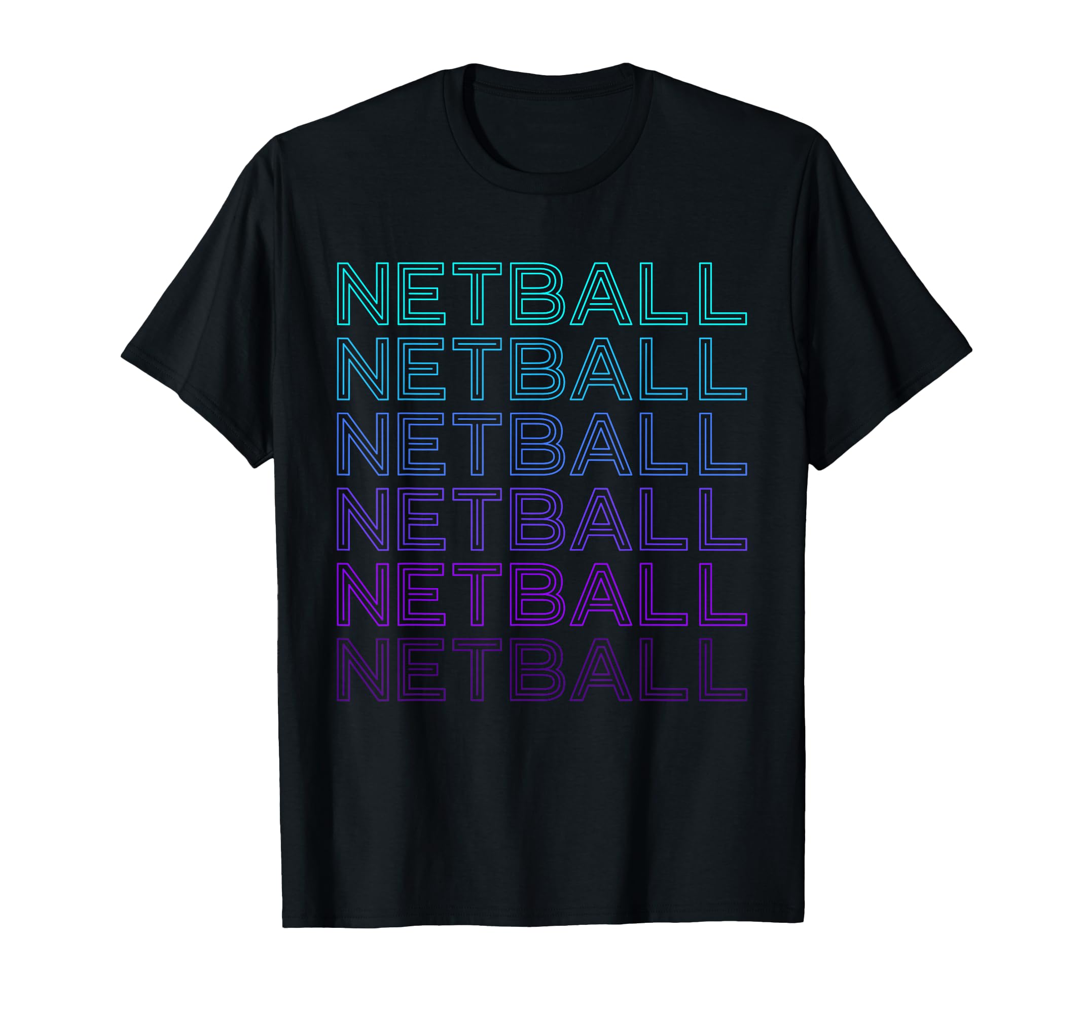 Stylish Retro Netball Gift T-Shirt for Fans and Players