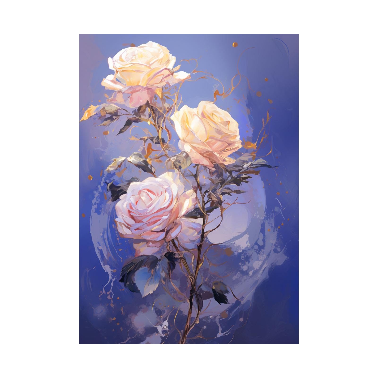 Tableau decoration 80x120cm sans cadre pour grand mur vide