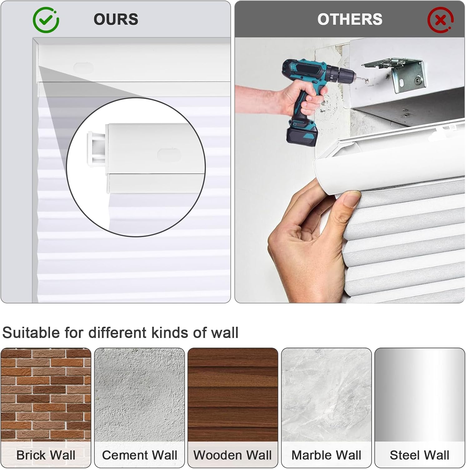 Top Down Bottom Up Cellular Blinds for Indoor Windows 1.5’’ No Drill Honeycomb Shades TDBU Cordless Safety Window Shade,Light Filtering Light Yellow,36'' W x 56'' H