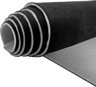 HOMCHEK Black Car Suede Headliner Fabric 96" L × 60" W Foam Backing Material 1/9" 3mm DIY Home Auto Roof Repair Protect A/B/C Pillar Craft Car Interior Carpet Replacement 40.35 sqft