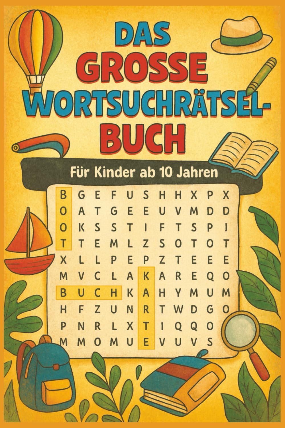 Das Große Wortsuchrätsel-Buch für Kinder ab 10 Jahren: Über 50 spannende Worträtsel | Fördert Konzentration, Wortschatz & Aufmerksamkeit | Rätselbuch für clevere Kinder