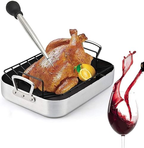 Miniatura 7 de Juego de 2 jeringas y levantadores de aves de corral de acero inoxidable para pavos