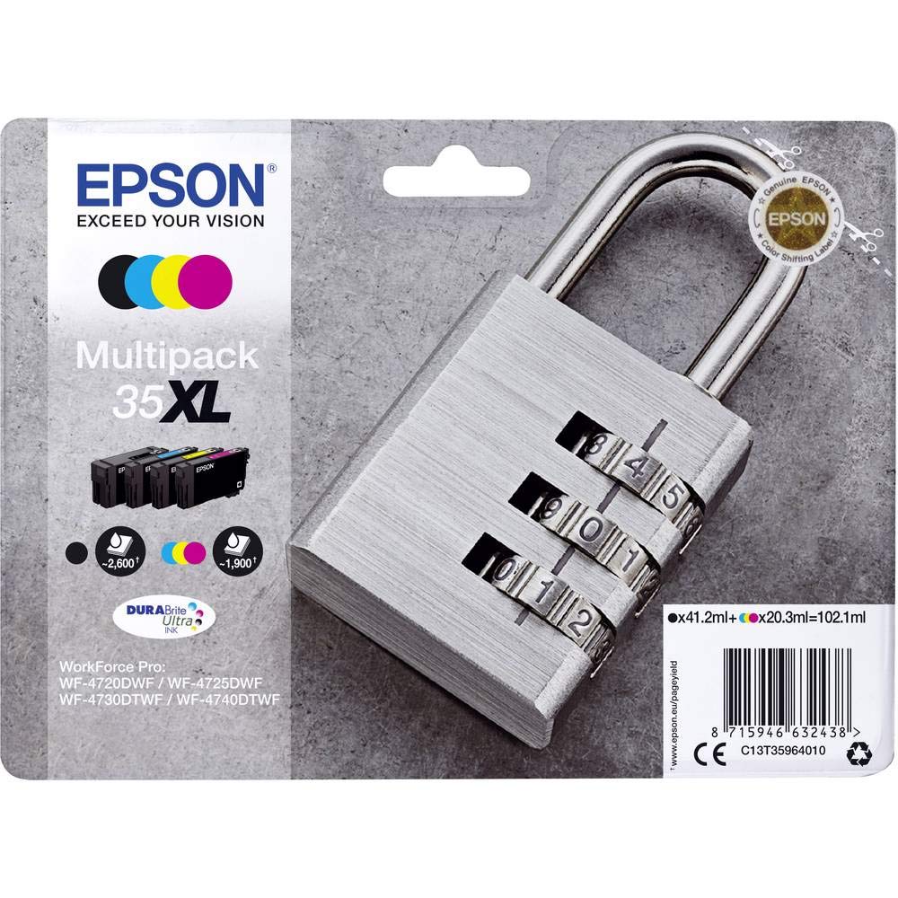 padlock 35 series multipack 4 colori dau ultra inchiostro