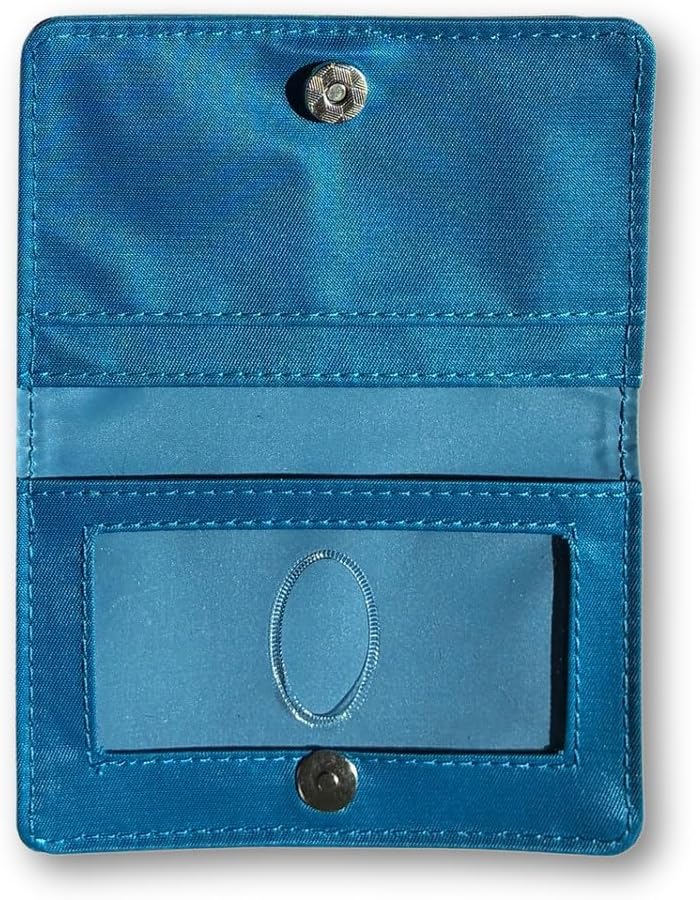 Big Skinny RFID Blocking Leather Phone Card Case with Magnetic Clasp (Ocean Blue) image 5
