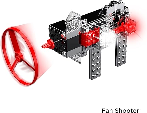 Miniatura 3 de E-Blox Power Blox Light N' Flight 5 en 1 STEM Kit (58 piezas), bloques de construcción con luz LED y juego de juguetes de lanzamiento de ventilador,