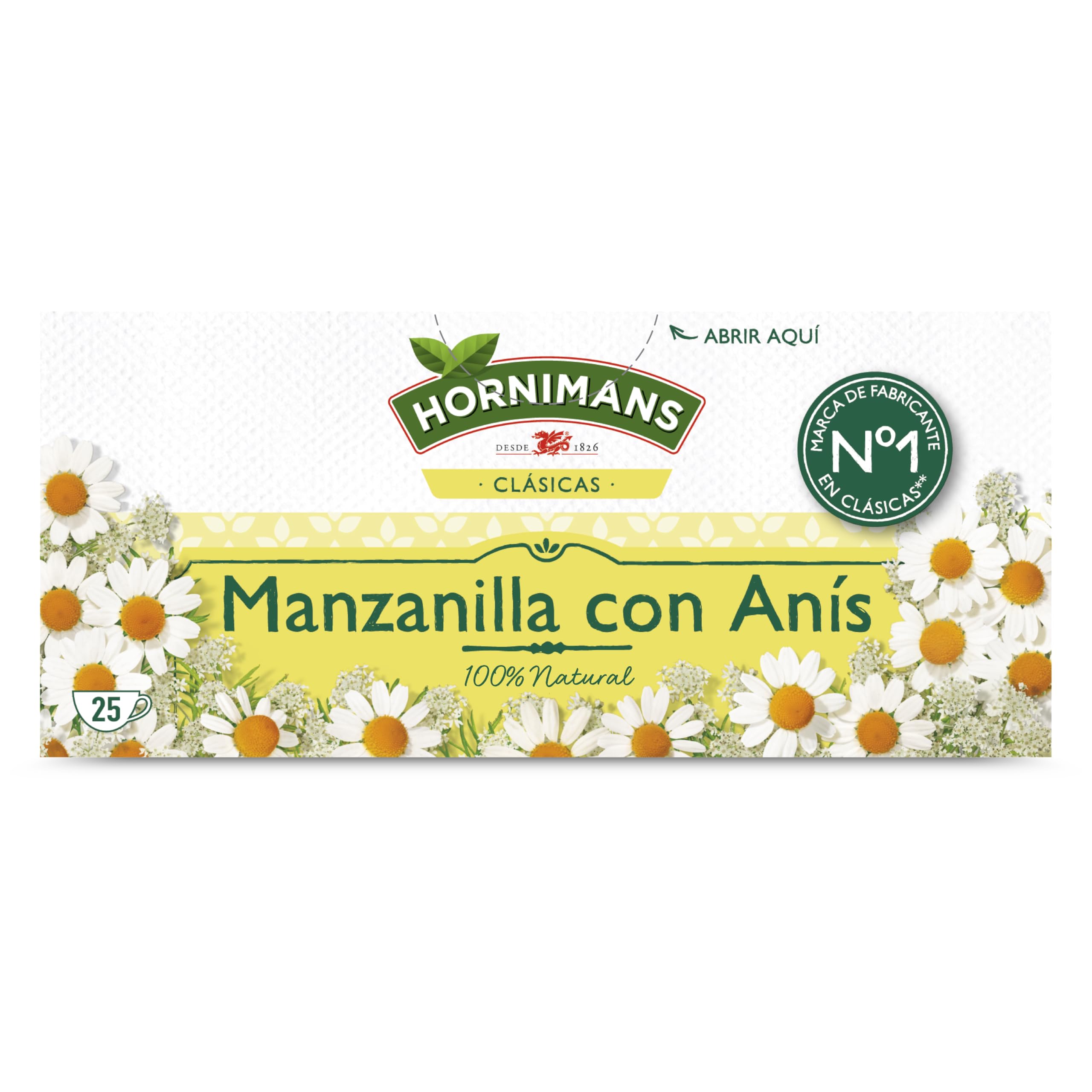 Hornimans Manzanilla con Anís Infusión 25 bolsitas Sin Teína