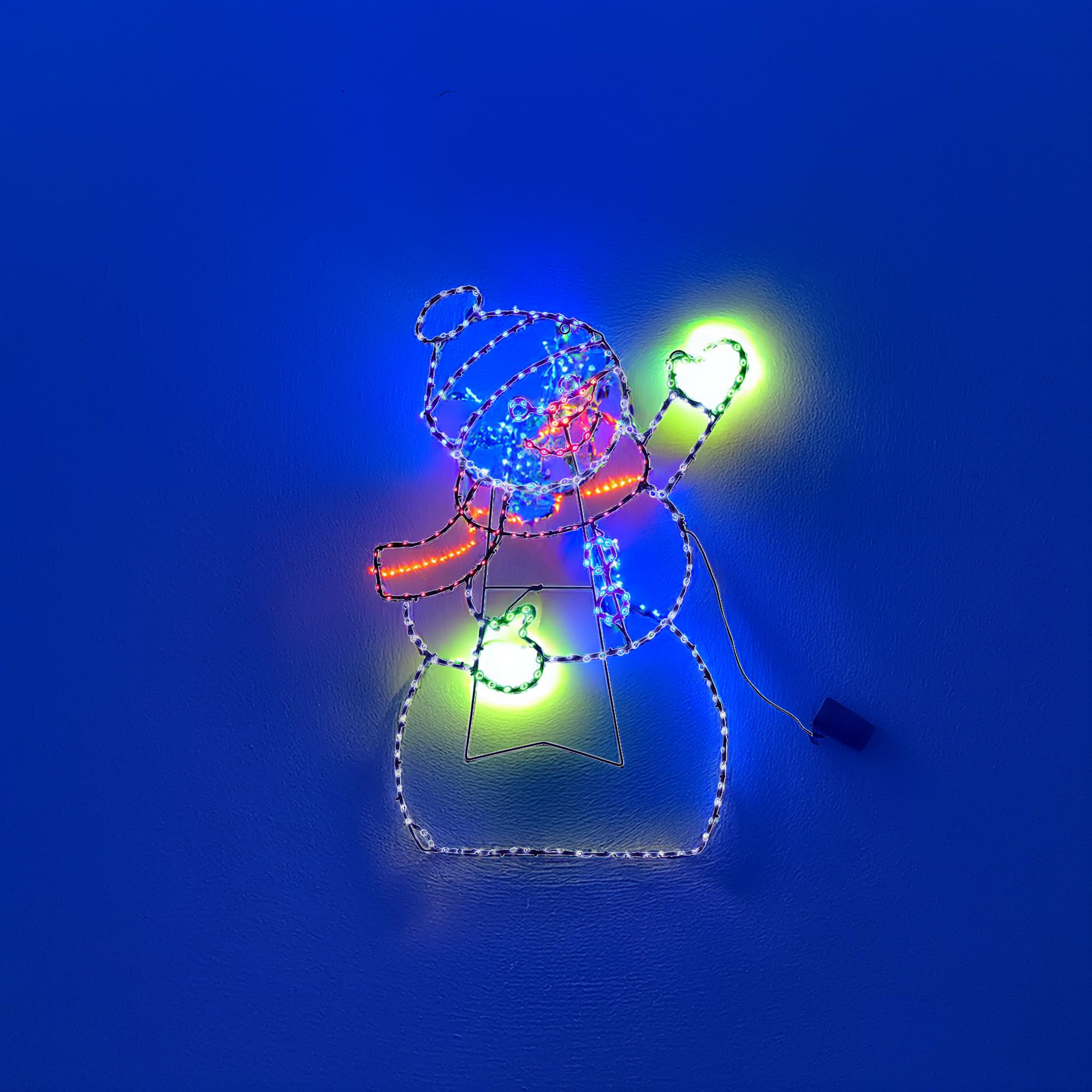 Well Home Muñeco de Nieve Ondulante con 246 Leds con función de Temporizador H.79cm