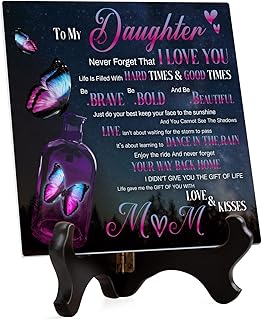Daughter Gifts, Butterfly Plaque Gifts for Daughter, Daughter Gifts from Mum, Daughter Birthday Gifts, Christmas Wedding Gifts for Daughter, Daughter Christmas Gifts from Mum To My Daughter Gifts Idea