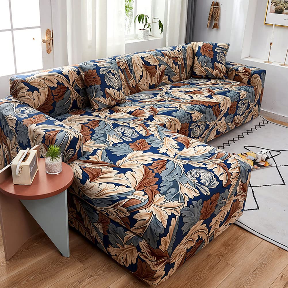 Housse de canapé extensible en L pour canapé sectionnel élastique et moderne