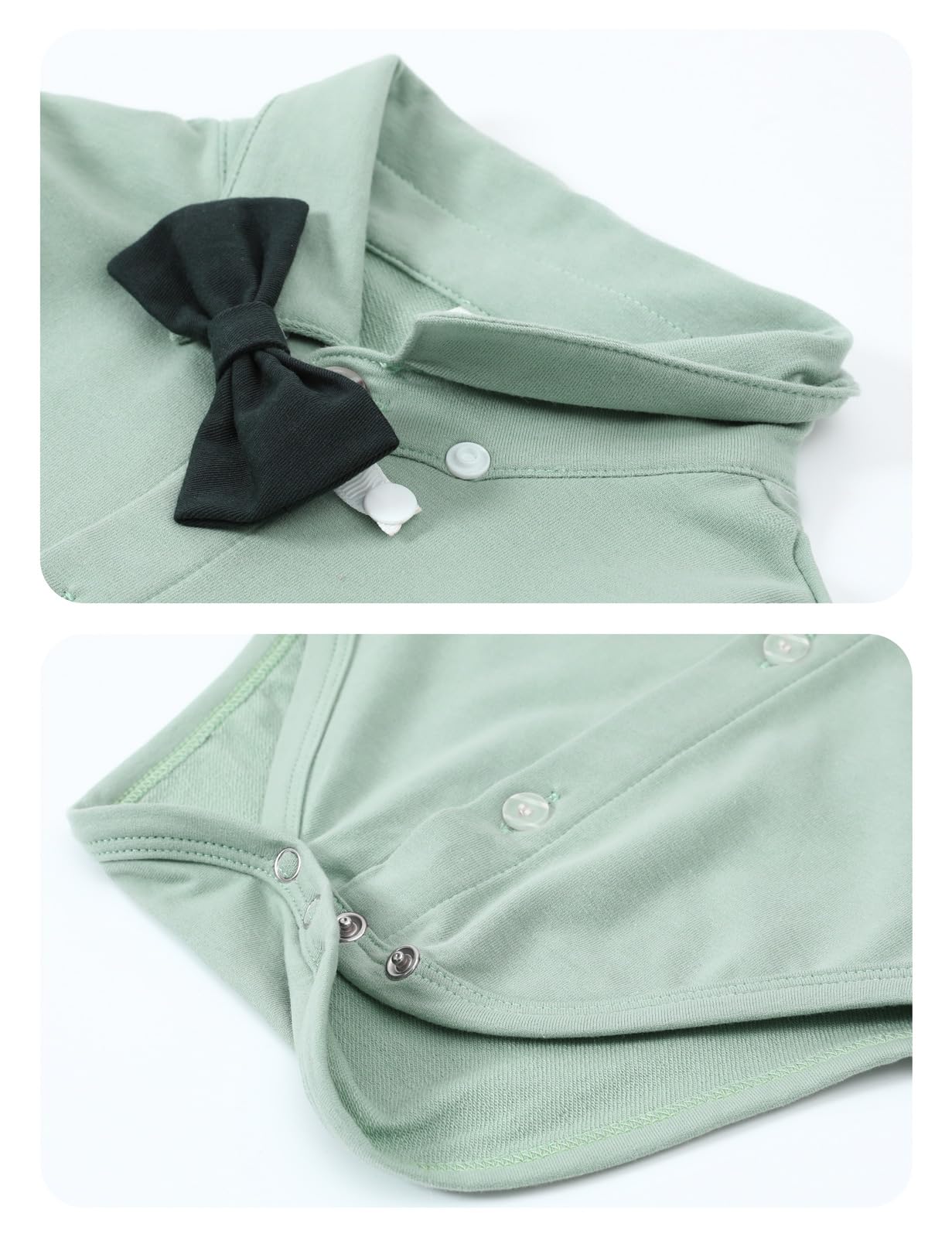 mintgreen Trajes para Niños de Boda, Bebé Bautizo Formal Smoking Manga Larga Ropa Camisa + Pantalones