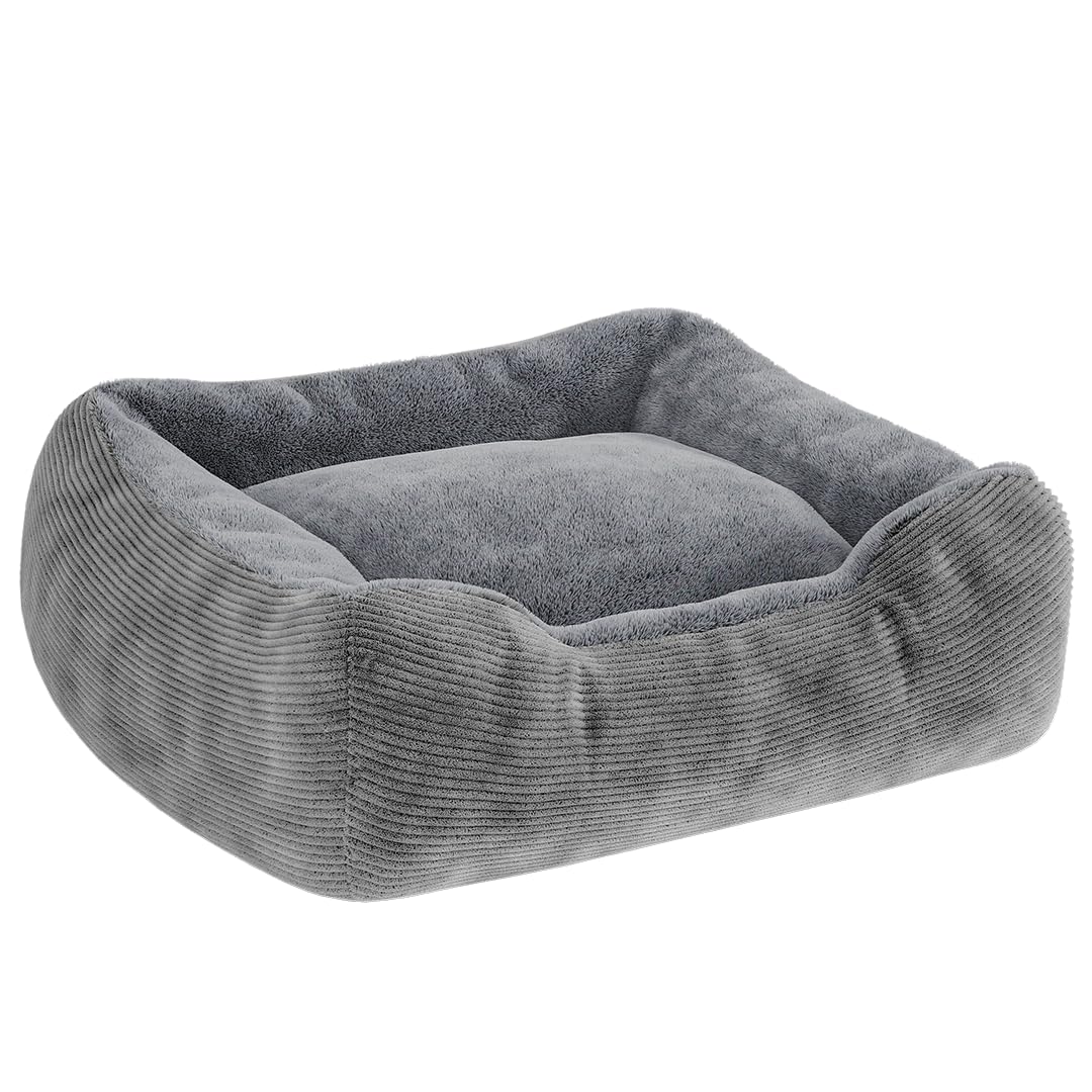 skølm Kuscheliges Hundebett Eir mit abnehmbaren Bezug, Hundekorb waschbar für kleine und mittelgroße Hunde, Hundekissen, Hundekörbchen Hundesofa 90x65 cm