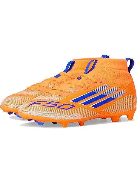 Детские кроссовки adidas Kids F50 League Mid Top Firm Ground/Multi Ground Cleats (Little Kid/Big Kid)