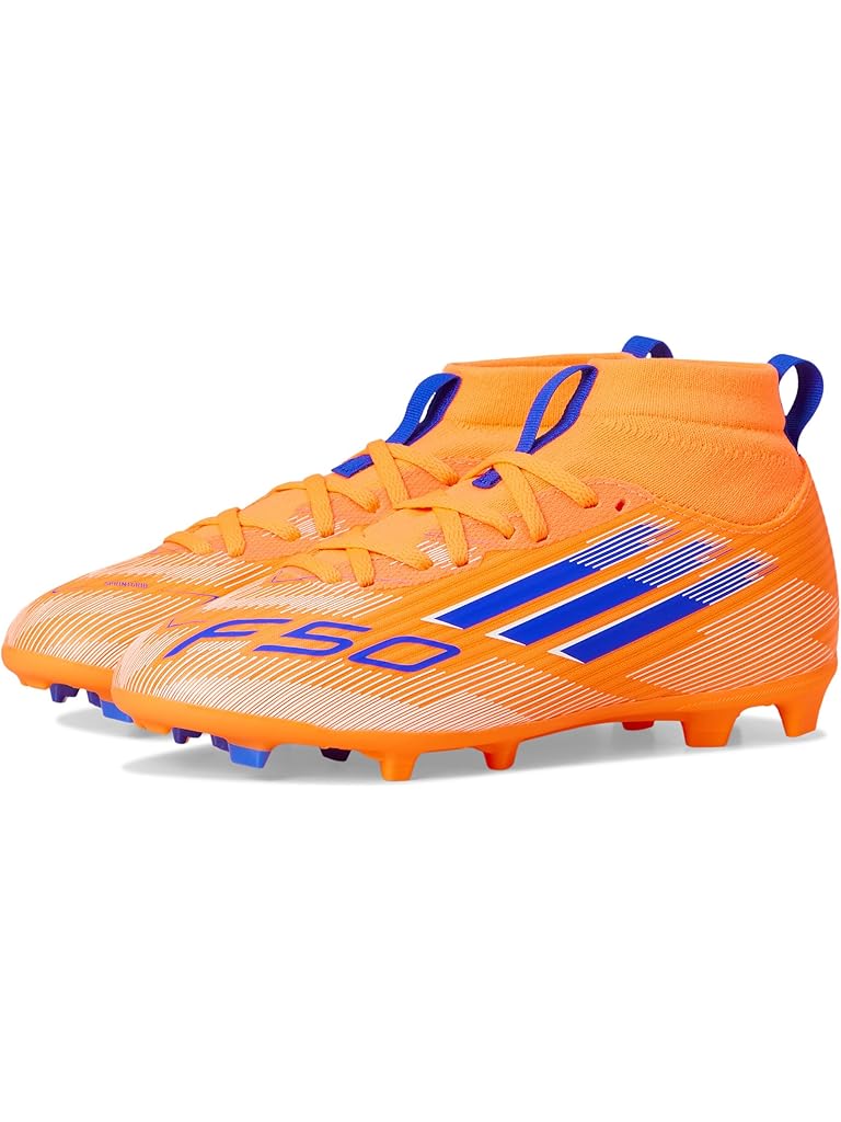 Orange adidas F50 League Mid Top Firm Ground/Multi Ground Cleats (Little Kid/Big Kid)