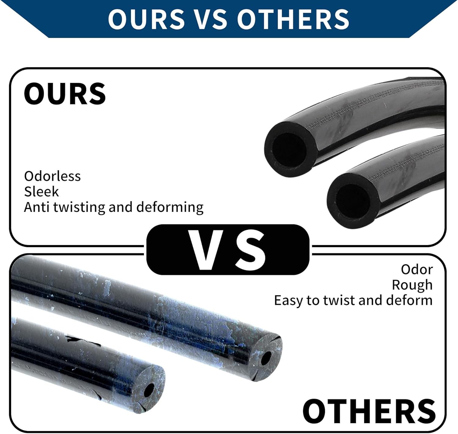 Silicone Vacuum Tubing Hose Automotive Vacuum Line for Toyota High Temperature 15ft 9/16" 14mm ID 3.5mm Thickness 1 Pc Black