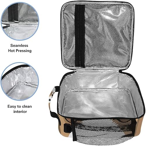 Miniatura 3 de Fiambrera con diseño de perro Beagle Cachorro y pata de perro bolsa de almuerzo aislada con animales lindos impresión de mascotas reutilizables