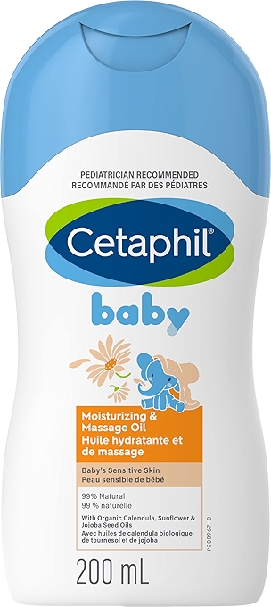 可以用以下标题来简化商品名称：

“Cetaphil婴儿有机金盏花滋润按摩油”