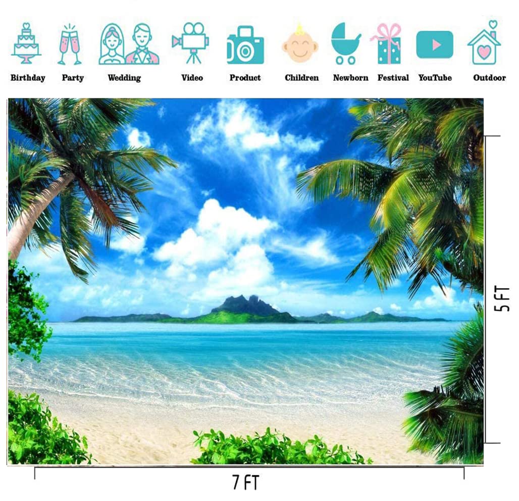 Fotohintergrund Tropische Kokospalmen – 2,1 X 1,5 M, Hawaii-Luau-Party Deko Für Baby-Shower, Geburtstage, Hochzeiten