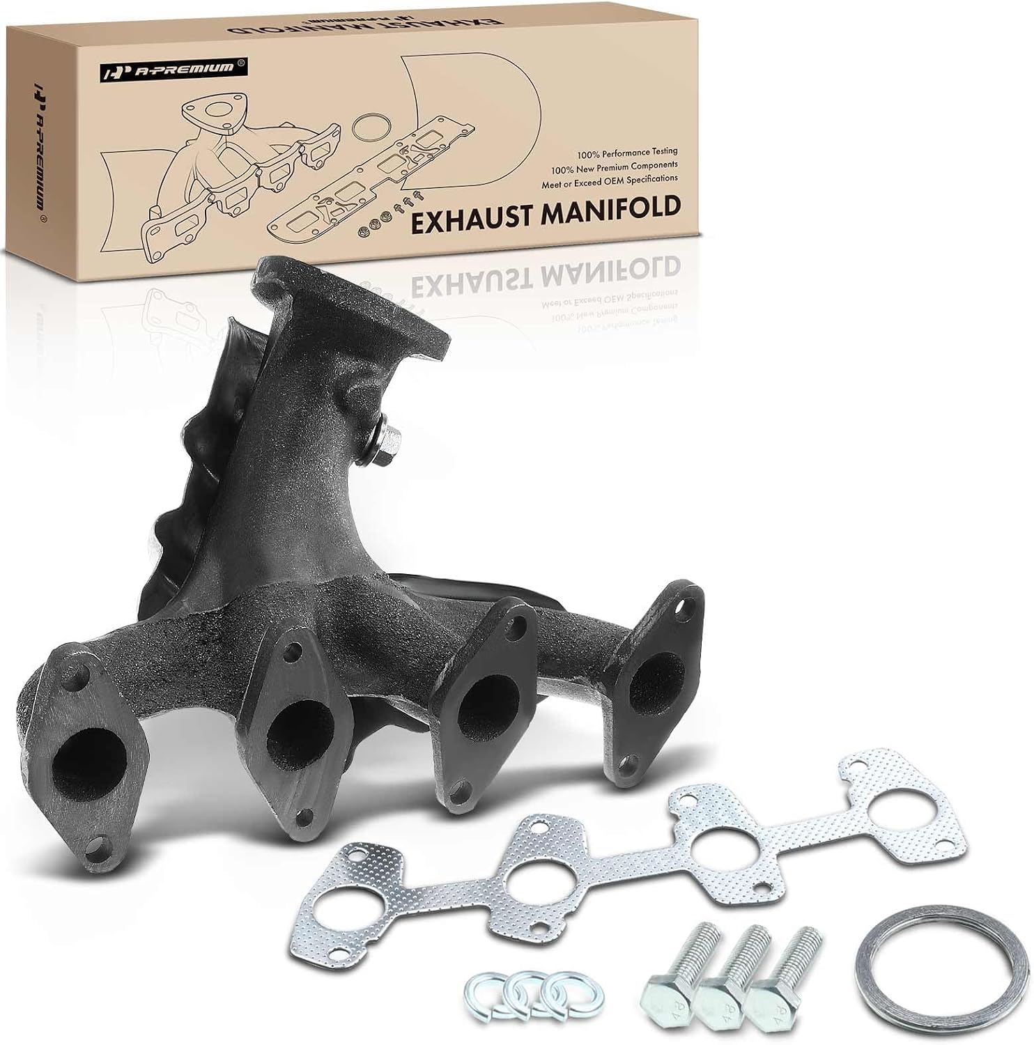 A-Premium Exhaust Manifold Kit with Gaskets & Hardware for 2.2L L4