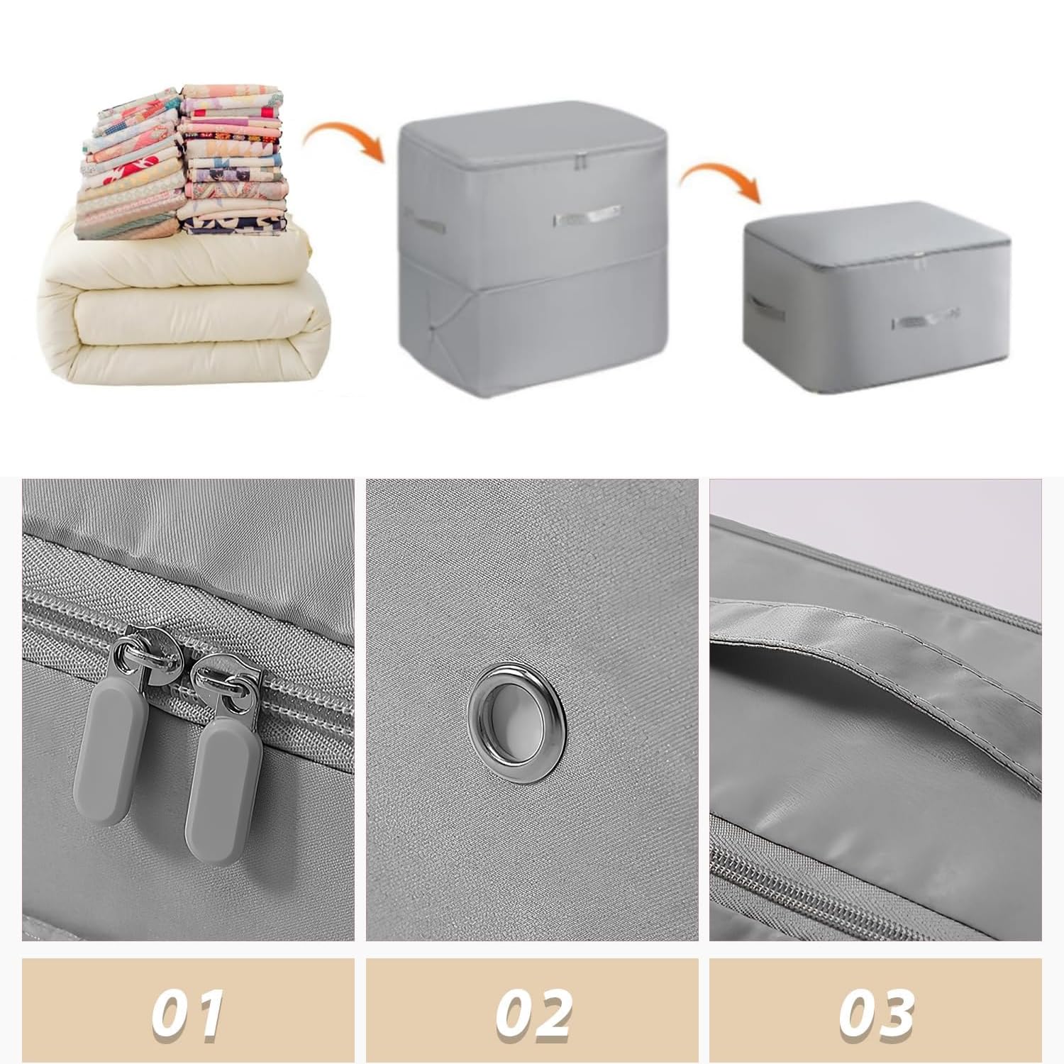 54 * 42 * 30cm Ultra Platz sparender selbstkomprimierender Organizer,Kompressionsverpackungsbeutel,Platzsparende Taschen,Aufbewahrungsbeutel für Kleidung,Organizertaschen für bettdecken Kleidung