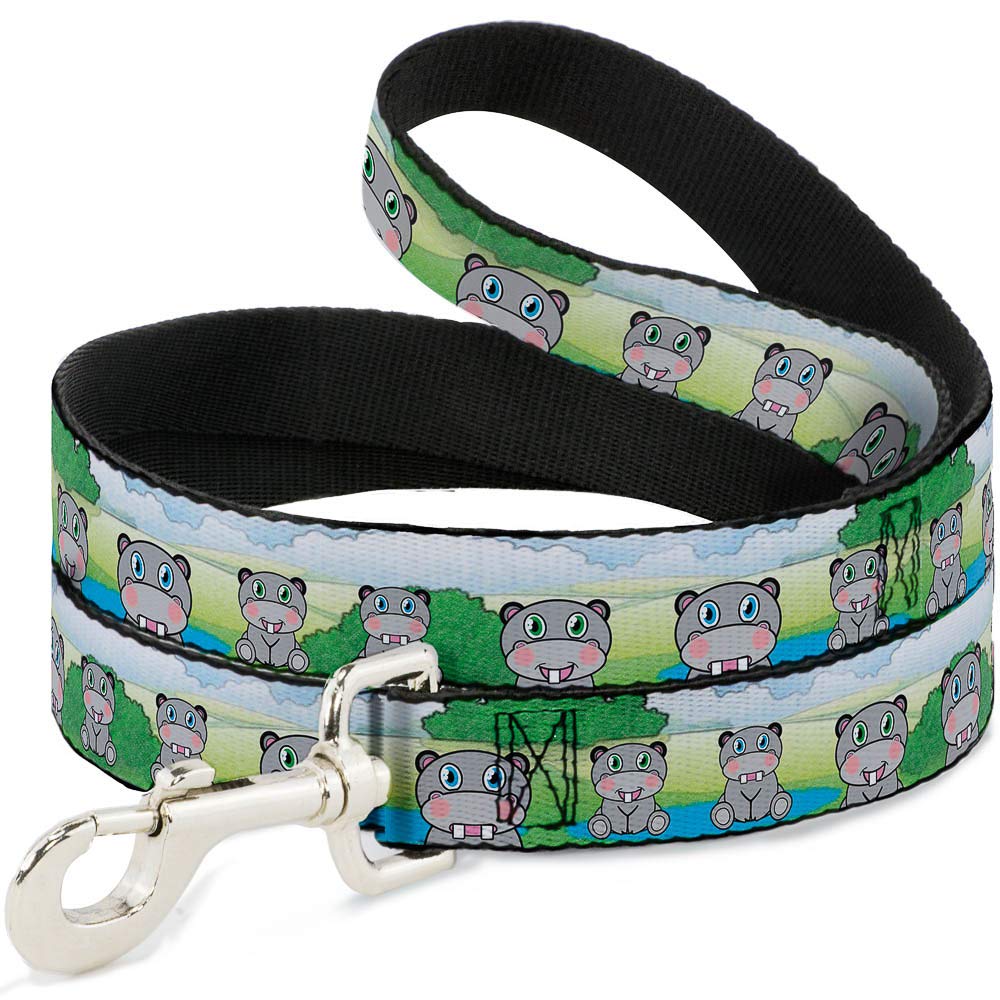 Laisse pour animaux Buckle-Down Hippo Cartoon en nylon