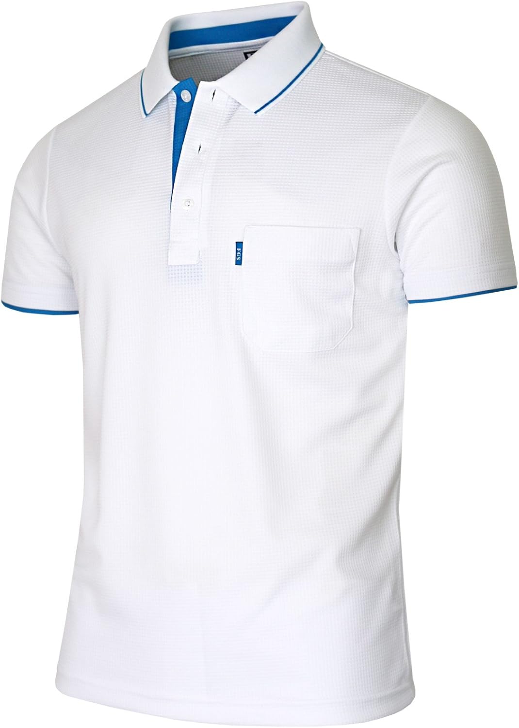 BCPOLO Men's Polo Shirt Short Sleeve Solid Polo Shirt Dri Fit Polo Shirt