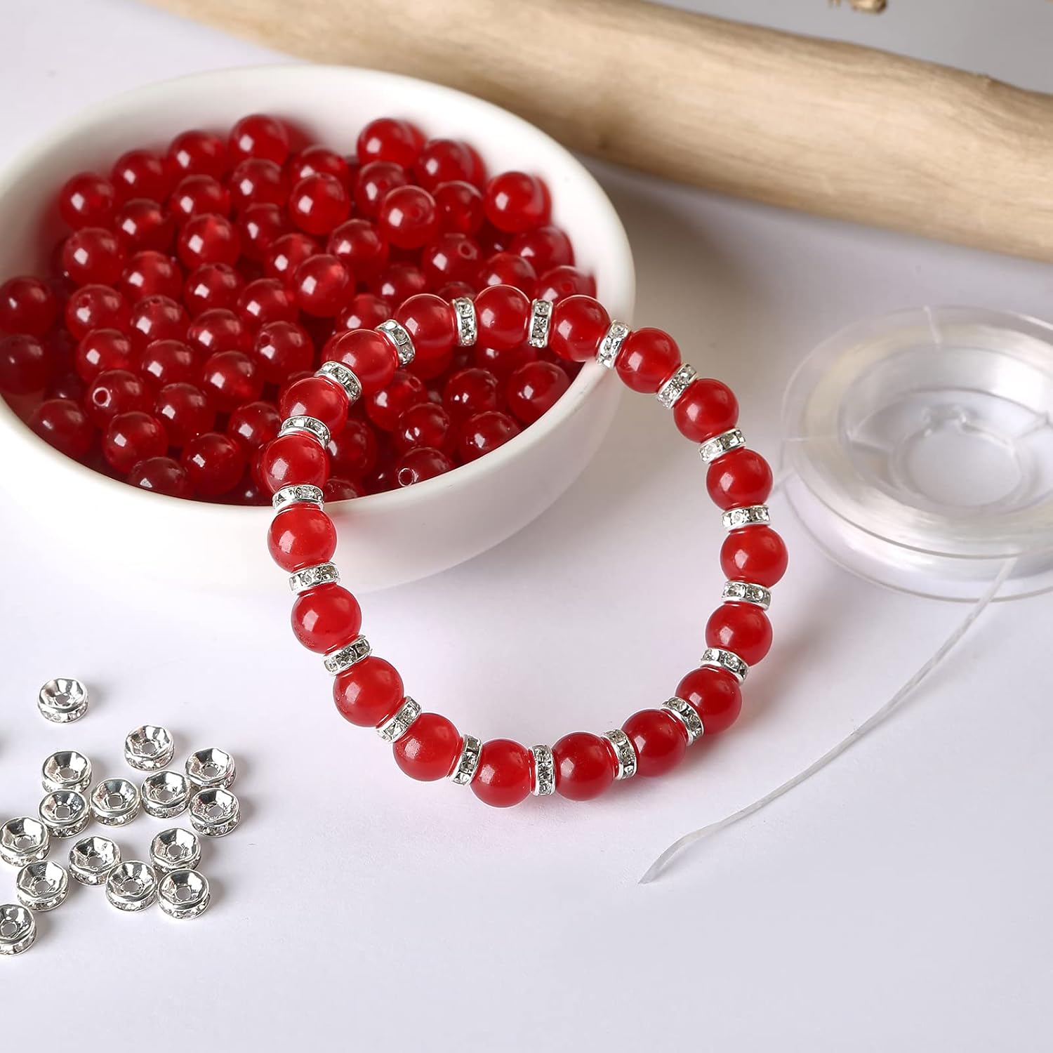 Hixhro 120pcs 6mm Red Carnelian Round Stone Beads for Jewelry Making - Image 4