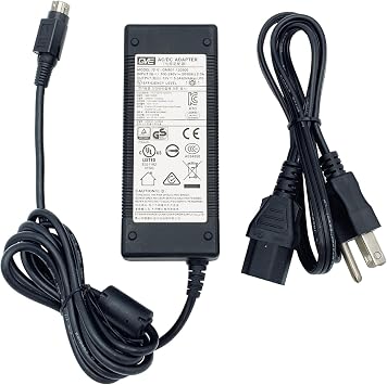 60W GVE GM601-120500 4-pin AC/DC Adapter 12V 5A Power Supply Cord