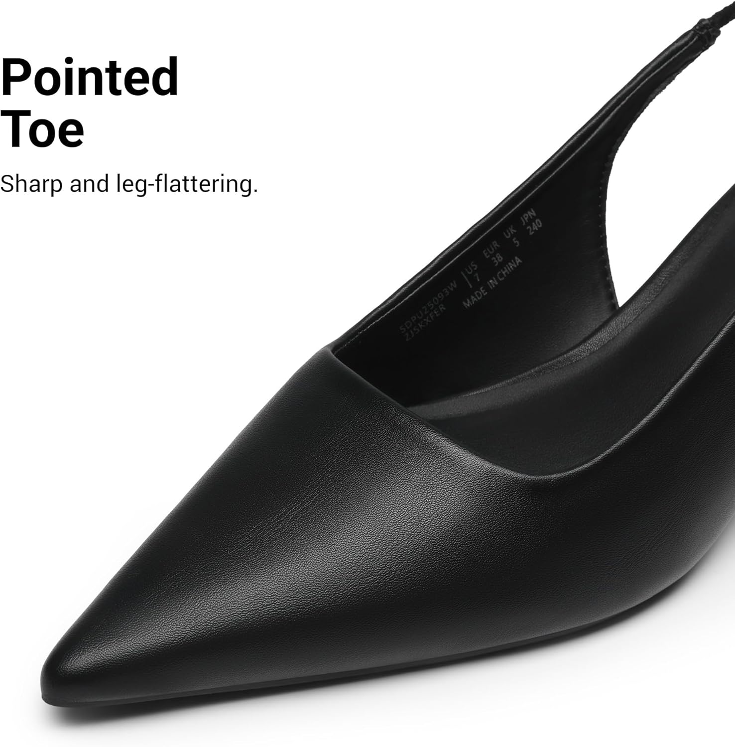 DREAM PAIRS Women's Kitten Heels Slingback Low Closed Toe Comfortable Pumps Pointed Toe Wedding Party Elegant Dress Shoes - Image 6